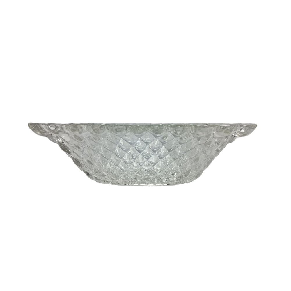 Indiana Clear Glass Diamond Quilt Square Candy Dish Nut Snack Bowl Vintage - Picture 3 of 9